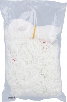 БЕЛАЯ СЕТКА ДЛЯ ФУТБОЛЬНЫХ ВОРОТ, ТВЕРДАЯ, УНИВЕРСАЛЬНАЯ, 213x152x75 СМ, БЕЛАЯ