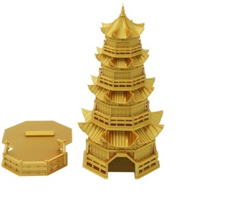 Китайский храм года дракона - башня для игральных костей - FatesEnd с подставкой
