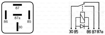 РЕЛЕ 24В 20А ДИОД 87|87А 5КОНТАКТНЫЙ