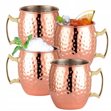Kubki miedziane Moscow Mule 4 szt