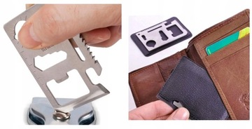 PRZETRWANIA SURVIVAL CARD NÓŻ TOOL L2E98 KARTA PRZ