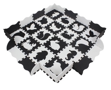 Puzzle piankowe, mata puzzlowa 4x4 zwierzątka