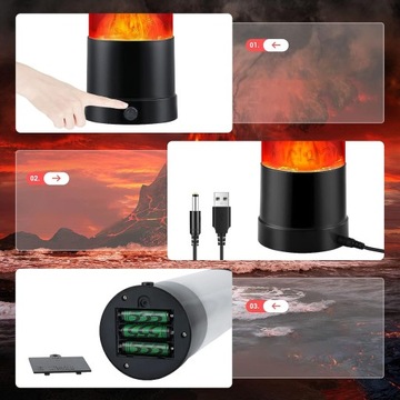 ДЕКОРАТИВНАЯ ЛАВА ЛАМПА НОЧНИК ИМИТАЦИЯ ИЗВЕРЖЕНИЯ ВУЛКАНА КРАСНАЯ