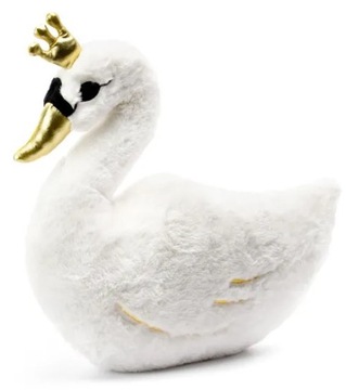 Poduszka Lovely Swan łabędź kremowa 34x35cm