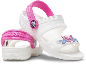 БЕЛЫЕ САНДАЛИИ CROCS CLASSIC С УКРАШЕНИЕМ S.25/26 C9