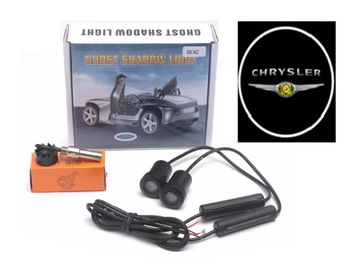 2x LED LOGO PROJEKTOR DO DRZWI HOLOGRAM HD 3D CHRYSLER WSZYSTKIE MODELE