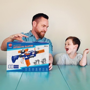 СТРЕЛКА ПИСТОЛЕТ ПУЛЯ ВИНТОВКА ЭЛЕКТРИЧЕСКАЯ + 100 ДРОТИКОВ NERF