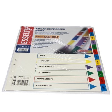 PRZEKŁADKI DO SEGREGATORÓW A4 - MIESIĄCE