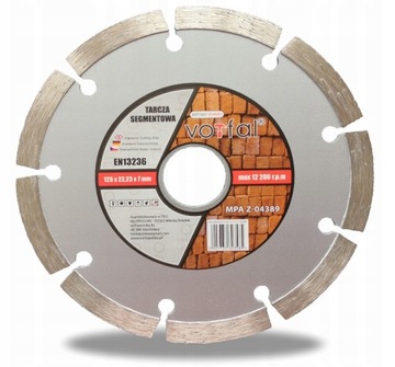 TARCZA DIAMENTOWA SEGMENT BETONU KOSTKI 125 MM