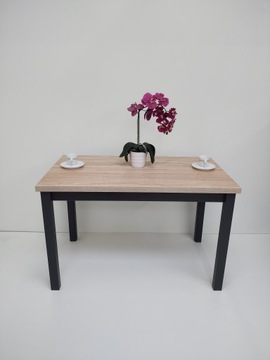 Стол 100х60х32 Дуб Сонома н.черный квадрат LOFT!!!