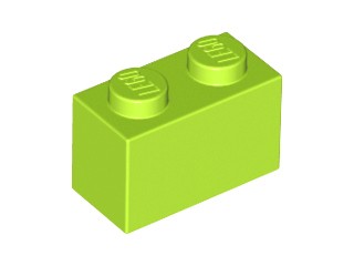 LEGO 3004 Limonkowa cegła belka brick 1x2 3szt