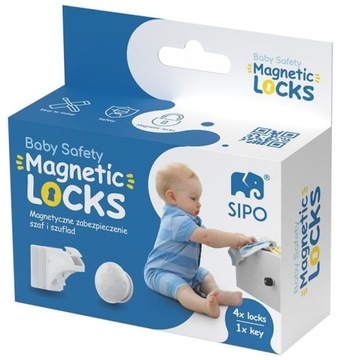 МАГНИТНЫЙ МЕБЕЛЬНЫЙ ДВЕРНОЙ ЗАМОК ДЛЯ БЕЗОПАСНОСТИ ШКАФА, КОМПЛЕКТ ИЗ 4 ШТ.