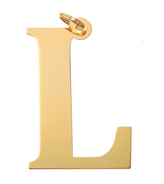 Złota zawieszka w kształcie dużej litery L 29723