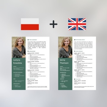 1/22/CV Редактируемый шаблон резюме в MS Word PL + ENG
