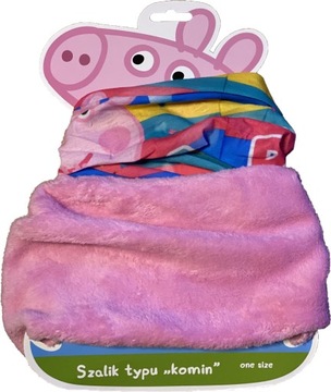 ŚWINKA PEPPA maseczka szalik komin z pluszem