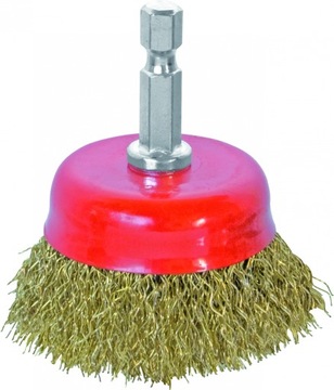 MODECO SZCZOTKA DOCZOŁOWA Z TRZPIENIEM 75MM MOSIĄDZ DO WIERTARKI 1 SZT