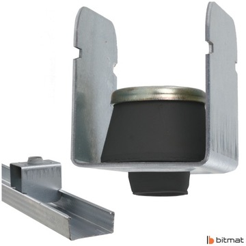 Черная акустическая подвеска для гипсокартона, шумоизоляция, звукоизоляция потолка