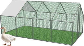 ЗАгон AVIERY МЕТАЛЛИЧЕСКИЙ ДЛЯ ЖИВОТНЫХ, ЦЫПЛ, КРОЛИКОВ, 6х3х1,95 м С КРЫШЕЙ