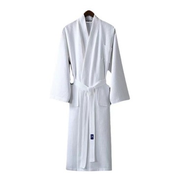 Szlafrok biały waflowy kimono wafel M unisex