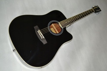 Электроакустическая гитара Harley Benton D-120CE BK