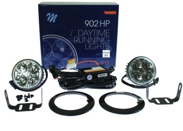 światła dzienne LED 70/90 okrągłe 12/24V M-TECH+GR