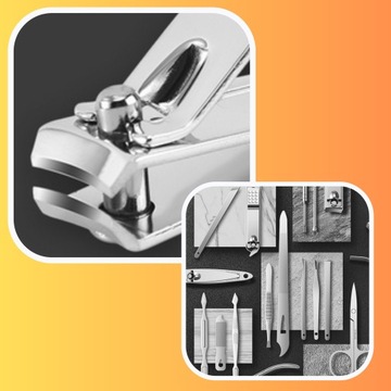 БОЛЬШОЙ МАНИКЮРНО-ПЕДИКЮРНЫЙ НАБОР В ЧЕРНОМ ФОРМАТЕ, 20 шт.