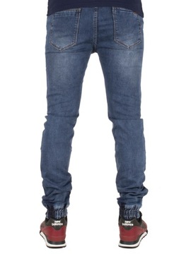 Spodnie męskie jogger jeans W:39 100 CM granat