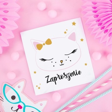 ПРИГЛАШЕНИЯ НА ДЕНЬ РОЖДЕНИЯ SWEET CAT 10 шт (+КОНТЕРТ)