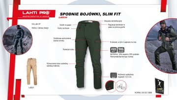 LAHTI PRO SPODNIE ROBOCZE BOJÓWKI ZIELON M