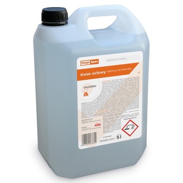 Kwas octowy Megaspec 80% 5L czysty esencja octowa do czyszczenia na chwasty