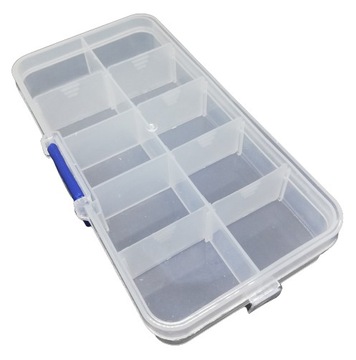 Organizer pudełko 10 przegródek 13x6.5x2.3cm