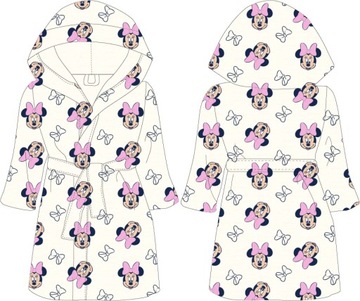 Szlafrok dziecięcy z kapturem MYSZKA MINNIE R.110