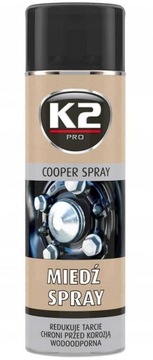 K2 MIEDŹ SPRAY SMAR MIEDZIANY MIEDZIOWY - 400ml