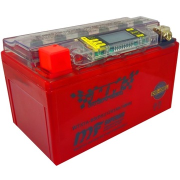 AKUMULATOR ŻEL AGM WYŚWIETLACZ 12V 7Ah SKUTER QUAD