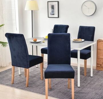 Чехлы на стулья 6 шт. ВЕЛУР УНИВЕРСАЛЬНЫЙ Чехол на стул КОРИЧНЕВЫЙ