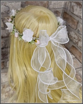 Причастный венок. Причастные венки. причастный венок с розовым дополнением