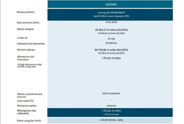 Audi A7 C8 Sportback 2.0 45 TFSI 245KM 2019 Audi A7 Sportback Audi Perfect Lease 1752 ,82 zł n, zdjęcie 9