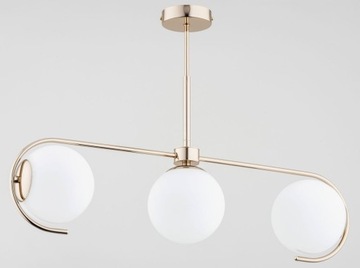 Astana White lampa sufitowa 3-punktowa złota Alfa