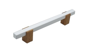 Uchwyt meblowy drewniany Reling Biały Mat dł. 262mm roz. 160mm