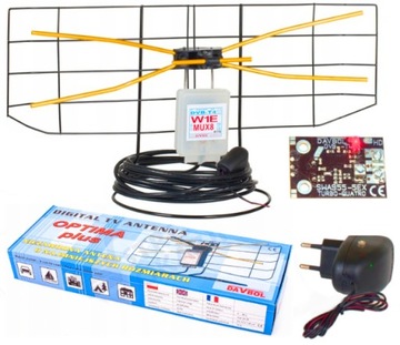 NOWY SYGNAŁ DVB-T2 ANTENA TV POKOJOWA MUX8 FM 4K
