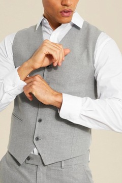 Boohoo Супер узкий серый жилет 42