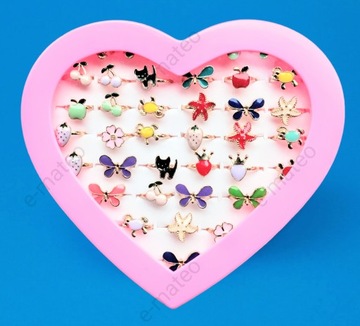 КОЛЬЦА для девочек Комплект УКРАШЕНИЙ 36 шт.