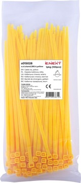 Opaska zaciskowa, zółte , 4mm x 280mm (100szt.) TRYTYTKI