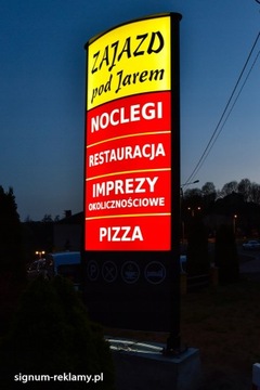 PYLON LED 400x150 cm PLEXI totem REKLAMOWY