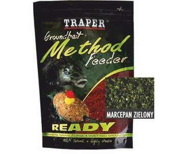 Zanęta gotowa Traper Ready Method Feeder 750 g Marcepan Zielony