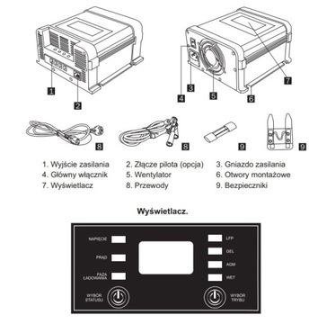 Сетевое зарядное устройство AZO Digital 12 В для аккумуляторов BC-40 PRO LFP 40A