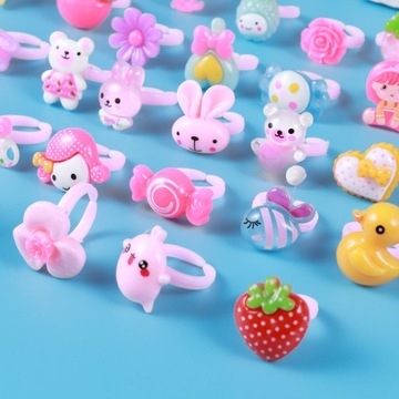 36 SZT. BIŻUTERIA DLA DZIEWCZYN PIERŚCIONKI KARTONOWE PIERŚCIONKI PREZENTOWANE