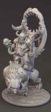 Ogre Hero on Mount #3, Ogres Army 10 mm Warmaster