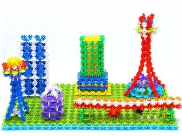 Klocki Konstrukcyjne Rzepy Kreatywne Płatki 1500el