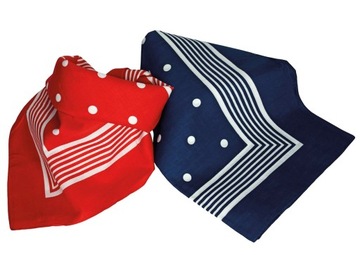 APASZKA CHUSTA ŻEGLARSKA W PASKI RED - 04565